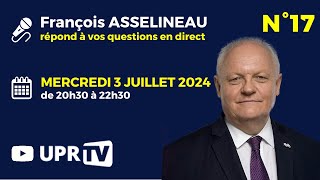 François Asselineau répond à vos questions en direct n°17 [upl. by Dis]