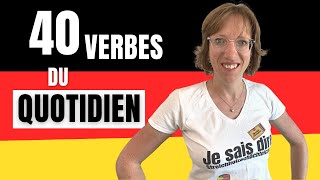 🇩🇪 40 verbes en allemand  niveau débutant [upl. by Ardnauq]