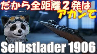 【BF5 🐼】武器解説 Selbstlader 1906 レートを上げたZHみたいな奴 【PS4】 [upl. by Lerud]