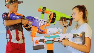 Nerf WAR BOY vs GIRL 2 [upl. by Iralav698]