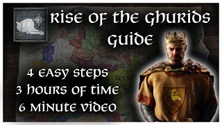 4 Steps to Get Rise of the Ghurids  CK3 Achievement Speedrun Guide [upl. by Aicirtel]