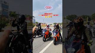 DRAG RACE NS 400 vs RC 390 🚀🔥shortsviral trendingshorts viral videoシ funniestvideo l [upl. by Enerol]