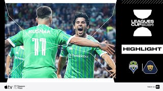 Seattle Sounders FC vs Pumas UNAM  Leagues Cup  Match Highlights  August 12 2024 [upl. by Ros]