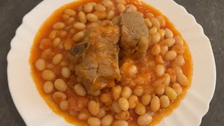 Recette de HARICOTS BLANCS  à écosser  en sauce rouge agneau [upl. by Ross633]