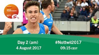 Day 2  Morning  Nottwil 2017 World Para Athletics Junior Championships [upl. by Zilevi734]