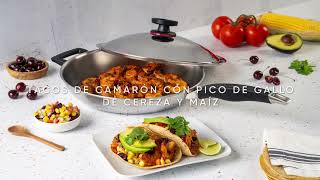 Tacos de Camaron con pico de gallo de cereza y maiz  ¿ Te animas a probarlo  😍 [upl. by Samson]