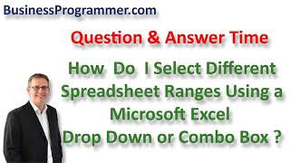 How To Select A Range From An Excel Dropdown List [upl. by Fenelia60]