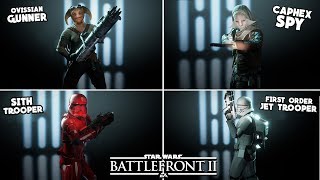 Battlefront 2  NEW REINFORCEMENTS GAMEPLAY Sith Trooper Caphex Spy Ovissian Gunner amp More [upl. by Idelia]