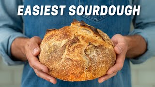 The Easiest Actually Good Sourdough Bread No Mixer [upl. by Batchelor455]