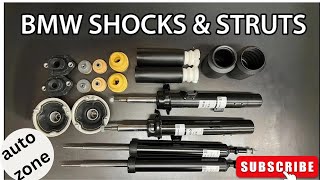 how to change bmw rear shock absorbers bmw rear strutsshock absorber replacement [upl. by Nwahc]