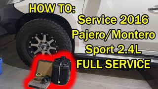 How To 2016 Pajeromontero sport Full service [upl. by Naimed]