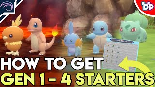 HOW TO GET ALL STARTER POKEMON in Pokemon Brilliant Diamond Shining Pearl BDSP [upl. by Trudi268]