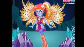 Crystal Wings Rainbow Dash Legend Of Everfree Dress Up Make Up Games for Kids [upl. by Ycrep]