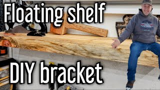 DIY Floating Shelf Tutorial with Hidden Brackets [upl. by Airalav]