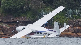 Seaplane crashes into Sydney Harbour [upl. by Nnylassej590]