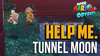 Super Mario Odyssey  Tucked Away Inside the Tunnel Moon Location in Wooded Kingdom [upl. by Namien]