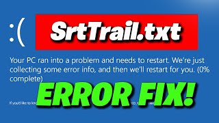 How To Fix SrtTrailtxt C WindowsSystem32LogFilessrtSrtTrailtxt Windows 1110 NEW 2024 [upl. by Eve]