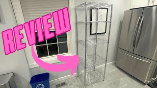 Amazon Furniture Review the HoneyCanDo 5tier chrome shelving unit [upl. by Aimek]