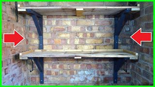 How to Make DIY Shed Storage Shelves Pallet Wood Project [upl. by Sydel]