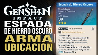 Genshin Impact  Ubicación de la Espada de Hierro Oscuro  3 Estrellas [upl. by Nette]