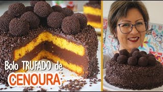 BOLO DE CENOURA TRUFADO  ESPECIAL DIA DOS PAIS  DIKA DA NAKA [upl. by Letnohs]