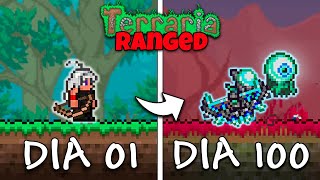 PASSEI 100 DIAS NO TERRARIA MASTER MODE APENAS DE RANGED  O FILME [upl. by Aneles]