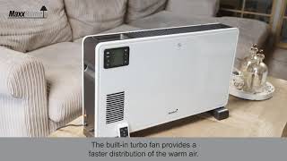 MaxxHome Convector heater  Turbo  2300 Watt  Digital with remote control [upl. by Enymsaj282]