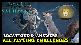 Assassins Creed Valhalla All Flyting Answers amp Locations Slam Master Trophy  Achievement Guide [upl. by Ahtreb]