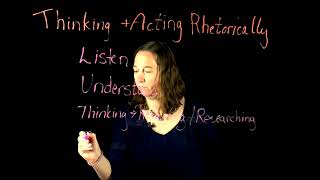 Thinking amp Acting Rhetorically  College English  Understanding Rhetoric amp Rhetorical Analysis [upl. by Mackey]