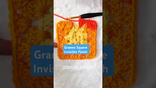 crochet invisible finish how to make a seamless finish for granny square shorts crochet tutorial [upl. by Nongim]