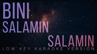 SALAMIN SALAMIN  Bini  LOW KEY Karaoke version [upl. by Seidnac451]