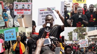 VIDEO Thousands join ‘Save Ghana Football Demonstration [upl. by Aicilas92]