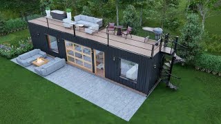 40 FT SHIPPING CONTAINER HOUSE DESIGN40 FT of Pure Innovation Inside This SHIPPING CONTAINER HOUSE [upl. by Oinotla932]