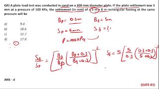 PYQ  Soln  2 Marks Part 1  Bearing Capacity  Geotech Soil Mechanics  GATE  CIVIL ENGG [upl. by Nalyr]