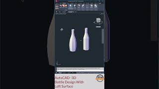 Bottle Design in AutoCAD 3D with Loft Surface [upl. by Llien]