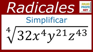 SIMPLIFICACIÓN DE EXPRESIONES CON RADICALES  Ejercicio 4 [upl. by Lasser]