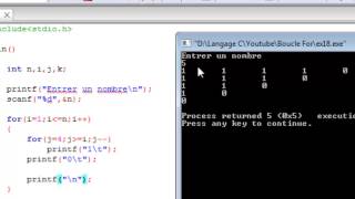 Langage C Série 3 Boucle For Exercice 18 [upl. by Iral]