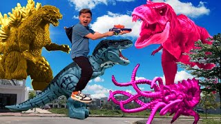 Do Do TV Lost in the World of Dinosaurs Fighting Octopuses Godzilla Great Dinosaur War 17 [upl. by Ottilie]