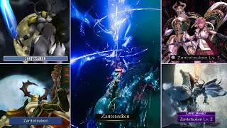 4K ODIN ZANTETSUKEN in 12 FINAL FANTASY GAMES  Final Fantasy 3  FINAL FANTASY 16 [upl. by Alair]