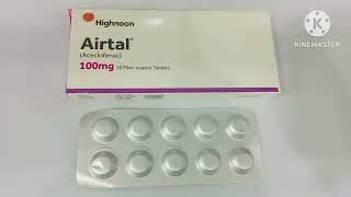 Airtal 100mg Tablet Uses in Urdu Airtal Tablet 100mg Uses Airtal Tablet Side Effects Aceclofenac [upl. by Sabba343]