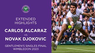 Carlos Alcaraz vs Novak Djokovic Extended Highlights  Wimbledon 2023 Final [upl. by Latta]