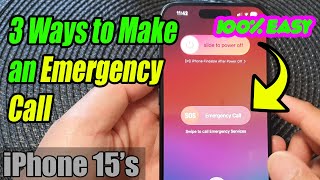 Three Ways to Make an Emergency Call on the iPhone 15  iPhone 15 Pro MaxPlus [upl. by Andrade672]