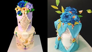 astern Elegance Western Opulence  Intricate Floral Tapestry cake  Bridging East and West  cake [upl. by Kary]