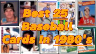 The Best 25 Baseball Cards From The 1980s [upl. by Naves]