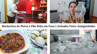 Bochechas de Porco e Pão feito em Casa  Achados Feira de Antiguidades [upl. by Dimah555]