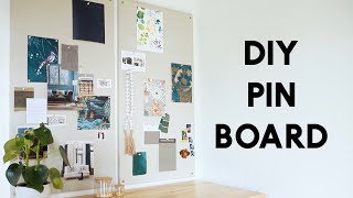 DIY Pin Board  Bulletin Board  Mood Board [upl. by Aihsetel]