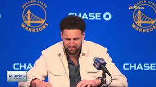 Klay Thompson Postgame Interview  Golden State Warriors lose to Denver Nuggets 130127 [upl. by Saunderson]