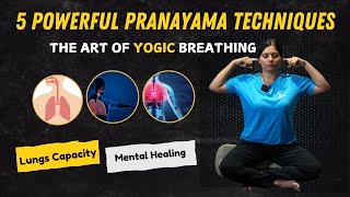 5 Powerful Pranayama Techniques  Master The Art of Breathing yogatute [upl. by Atteugram]