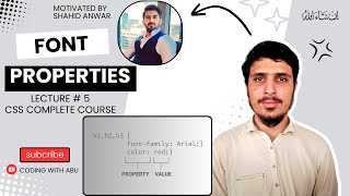 Font Properties in CSS  Lecture  5  CSS Complete Course [upl. by Gerdeen395]