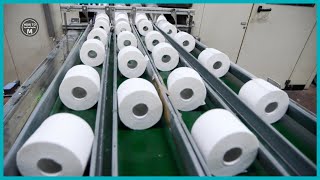 How Toilet Paper Is Made in Factory  Toilet Tissue Paper Making Machine [upl. by Edgell]